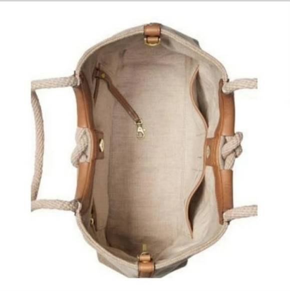 MICHAEL KORS  Isla Ring  Canvas Large Shoulder Tote - Picture 2 of 6